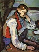 Paul Cezanne The Boy in the Red Waistcoat oil